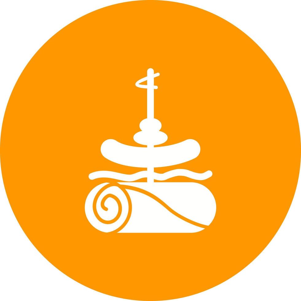Tapas Circle Background Icon vector