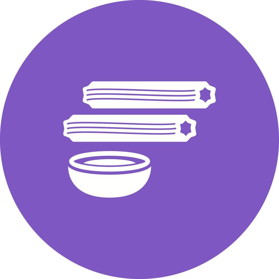 Churros Circle Background Icon vector