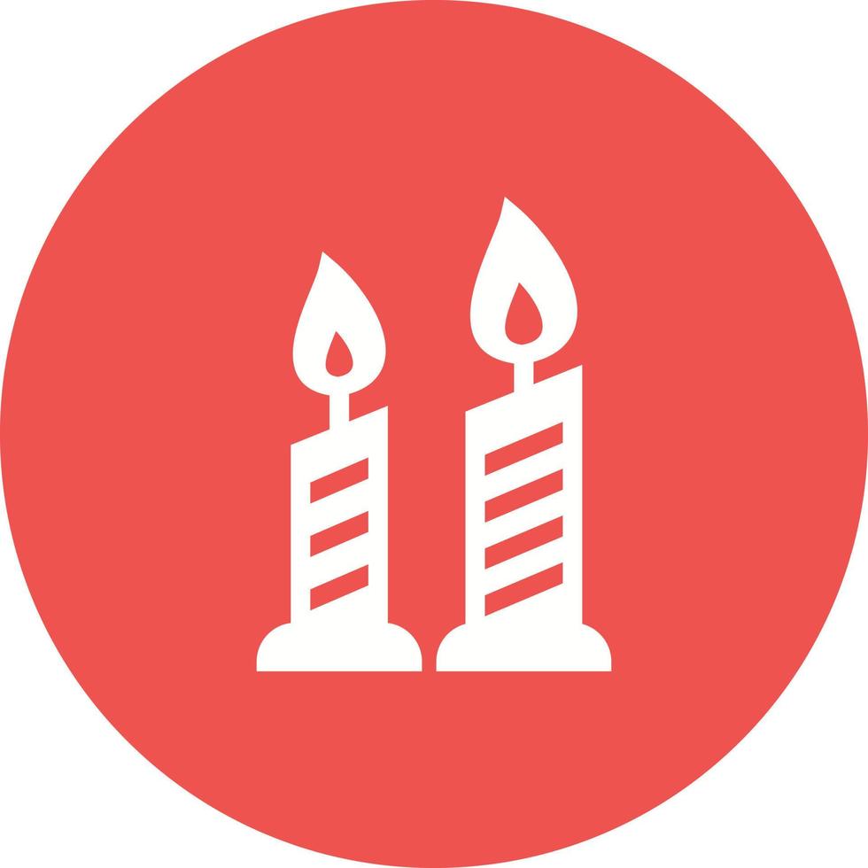 Candles Circle Background Icon vector