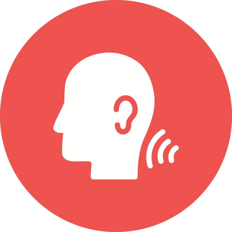 Listening Skills Circle Background Icon vector