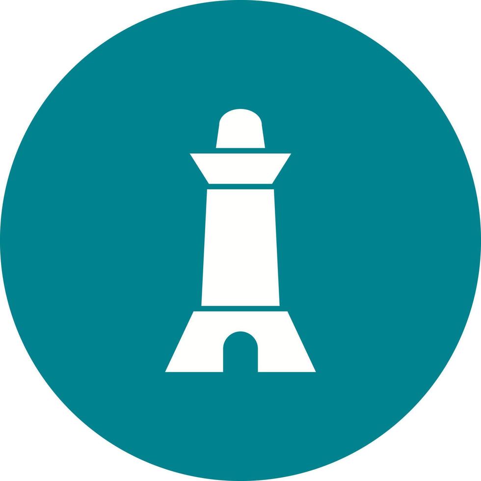 Lighthouse Circle Background Icon vector