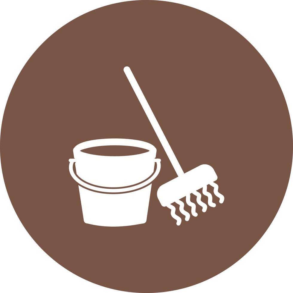 Mopping Circle Background Icon vector