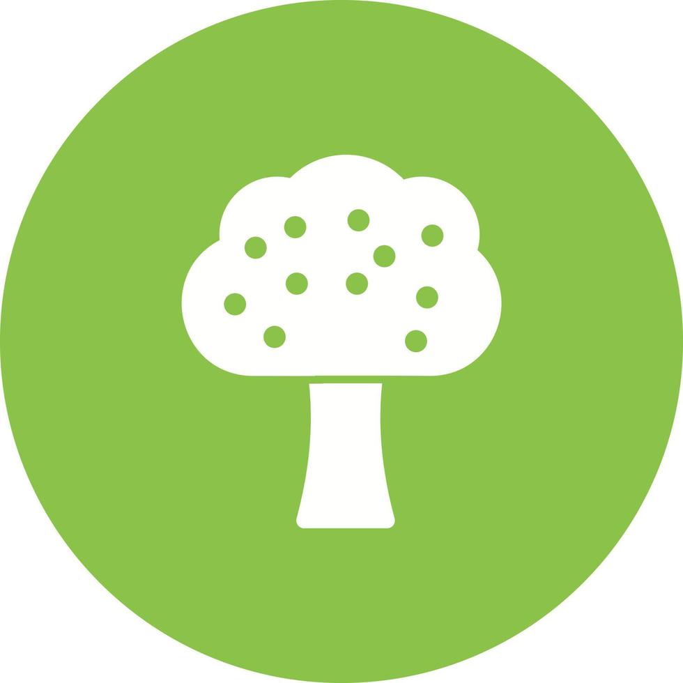 icono de fondo de círculo de árbol frutal vector