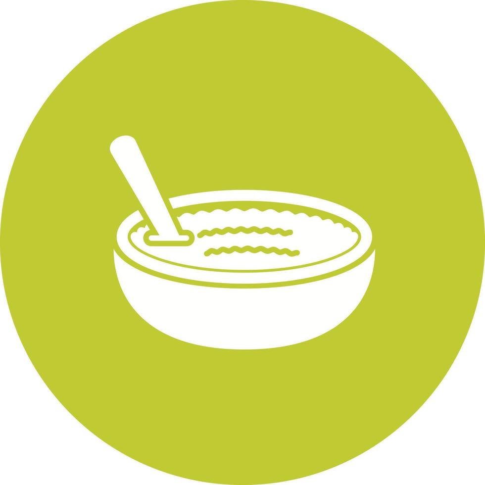 Rice Pudding Circle Background Icon vector