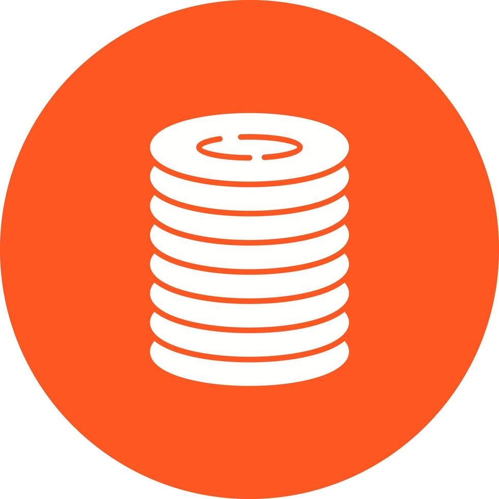 Stack of Coins Circle Background Icon vector