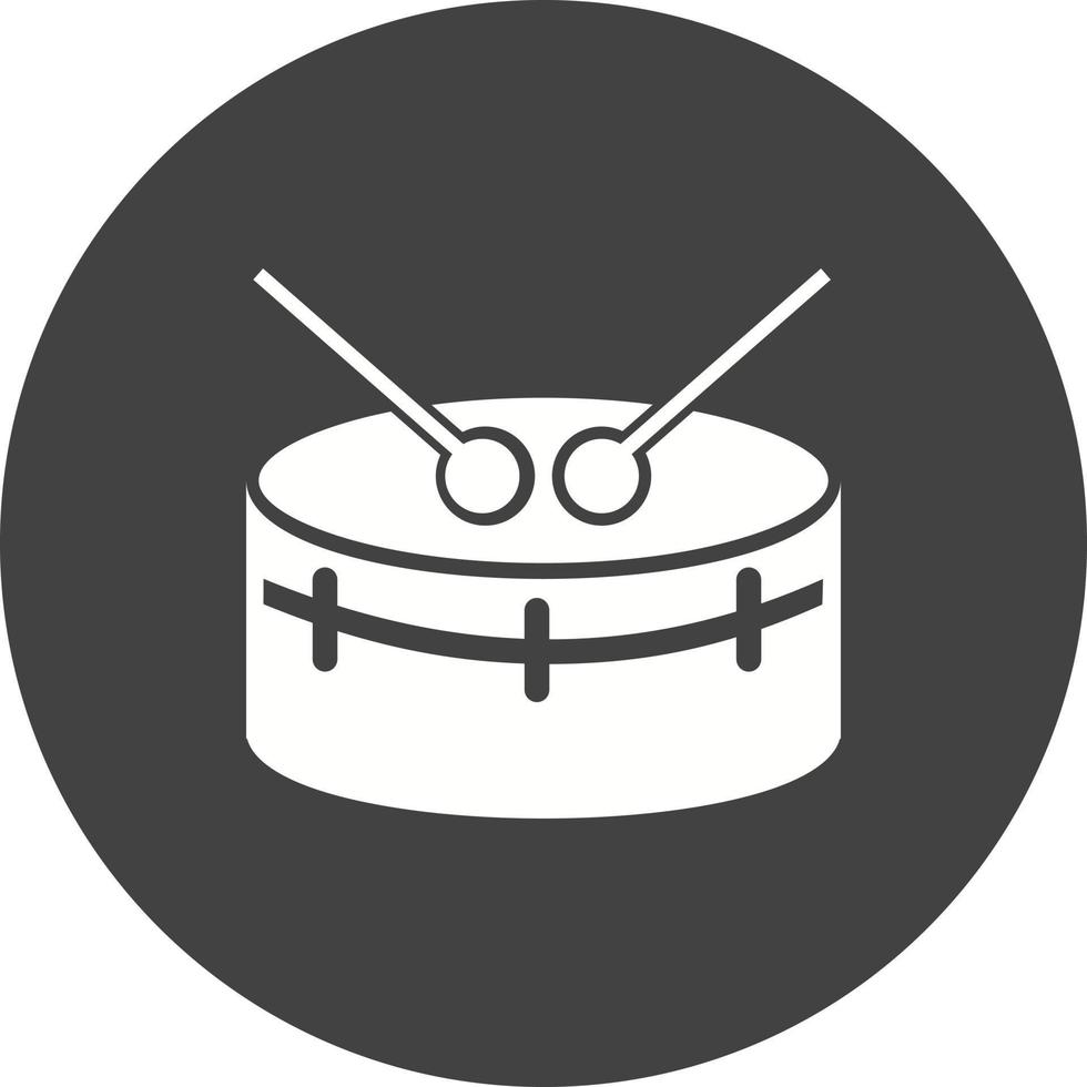 Snare Drum Circle Background Icon vector