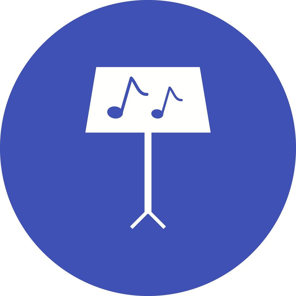 Music Stand Circle Background Icon vector