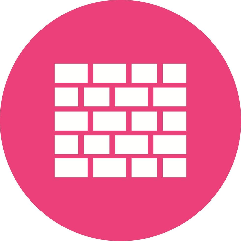 Brick Wall I Circle Background Icon vector
