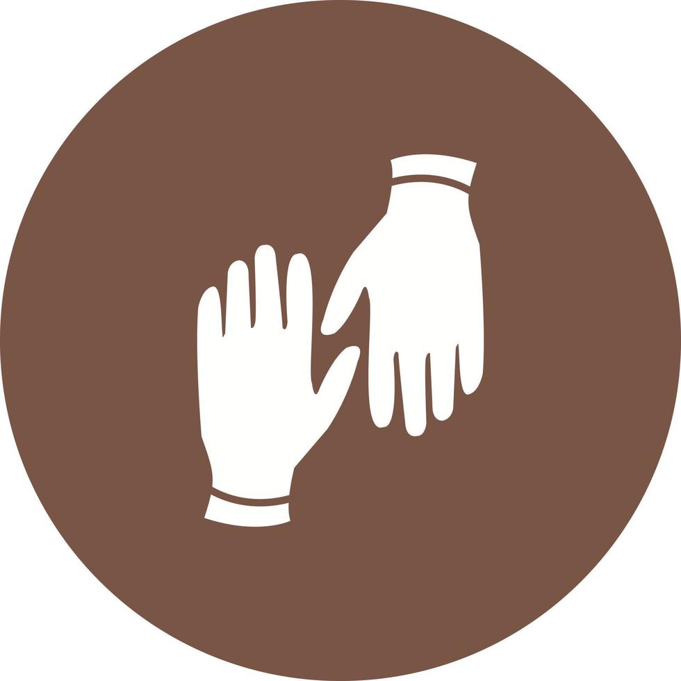 Gloves Circle Background Icon vector
