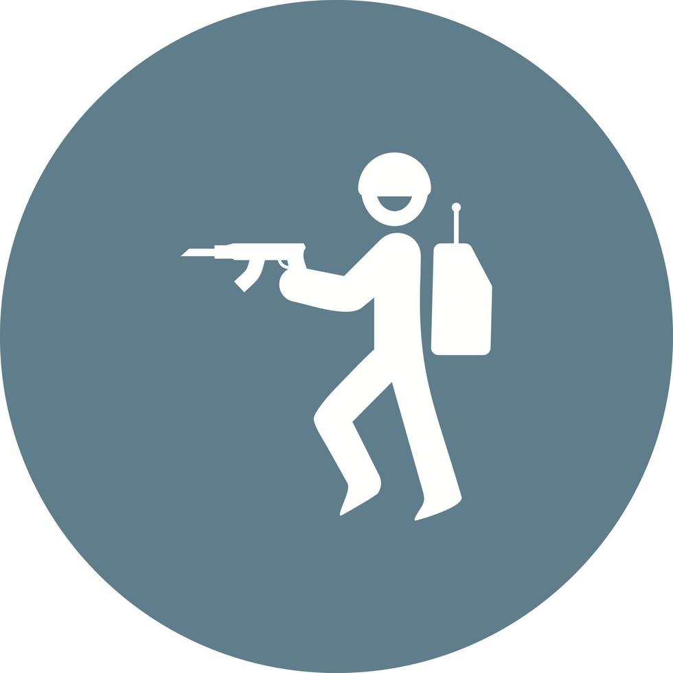 Army Soldier Circle Background Icon vector