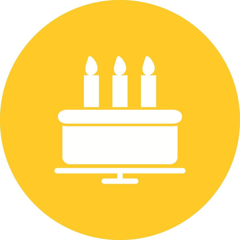 pastel de cumpleaños, círculo, plano de fondo, icono vector