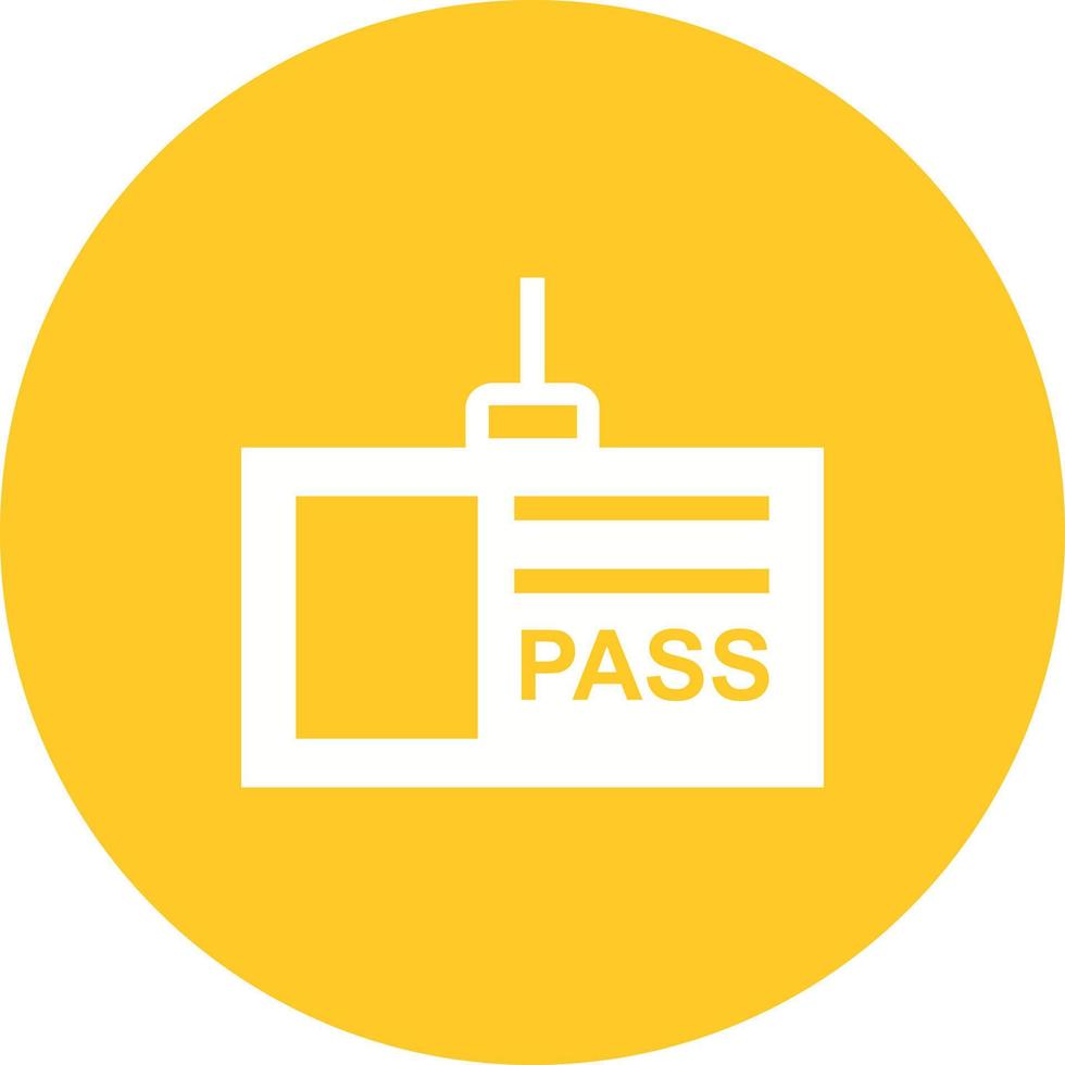 Pass Card Circle Background Icon vector