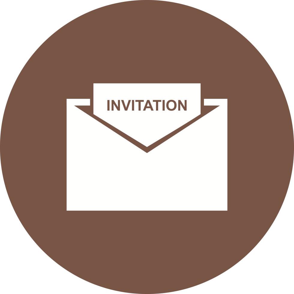 Invitation to Party Circle Background Icon vector