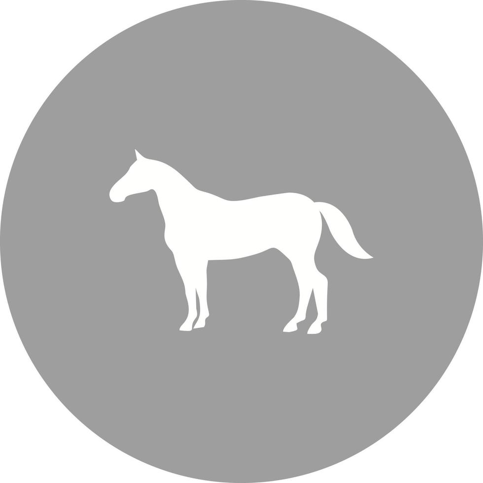 icono de fondo de círculo de caballo vector