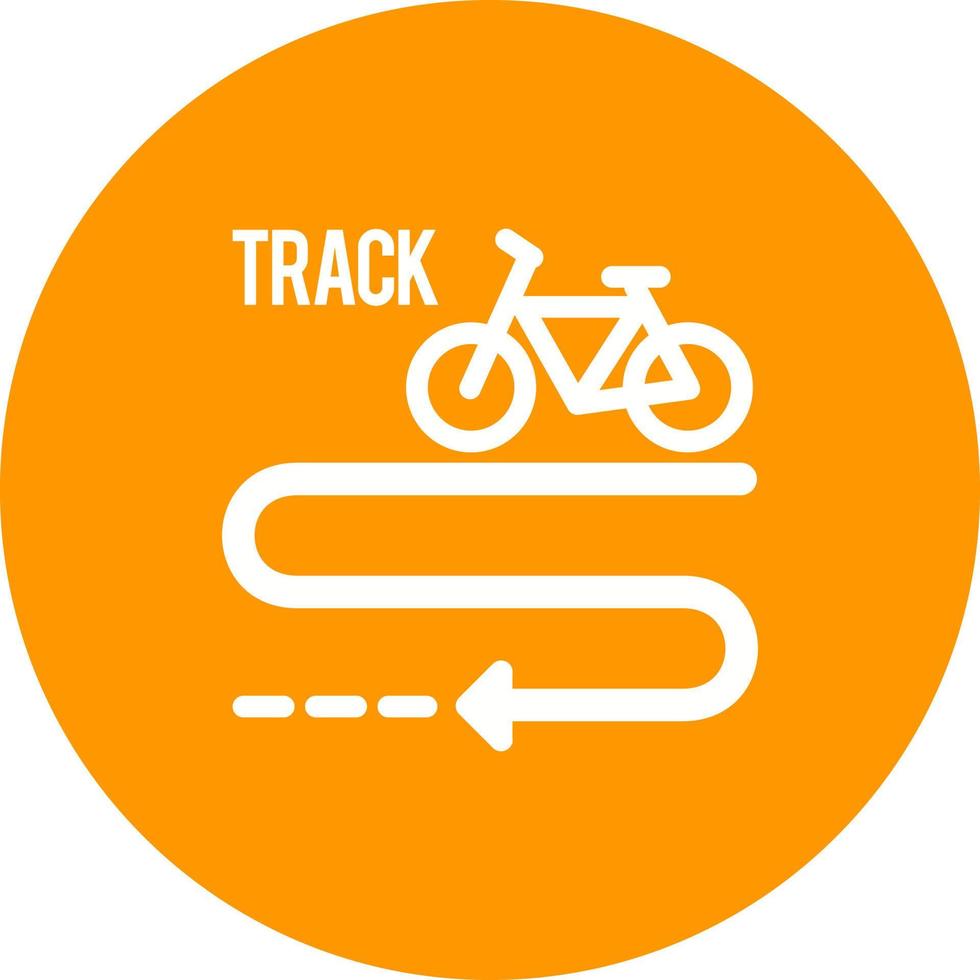 Bicycle Track Circle Background Icon vector