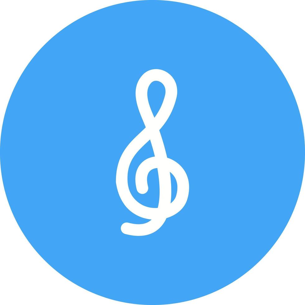 Treble Clef Circle Background Icon vector