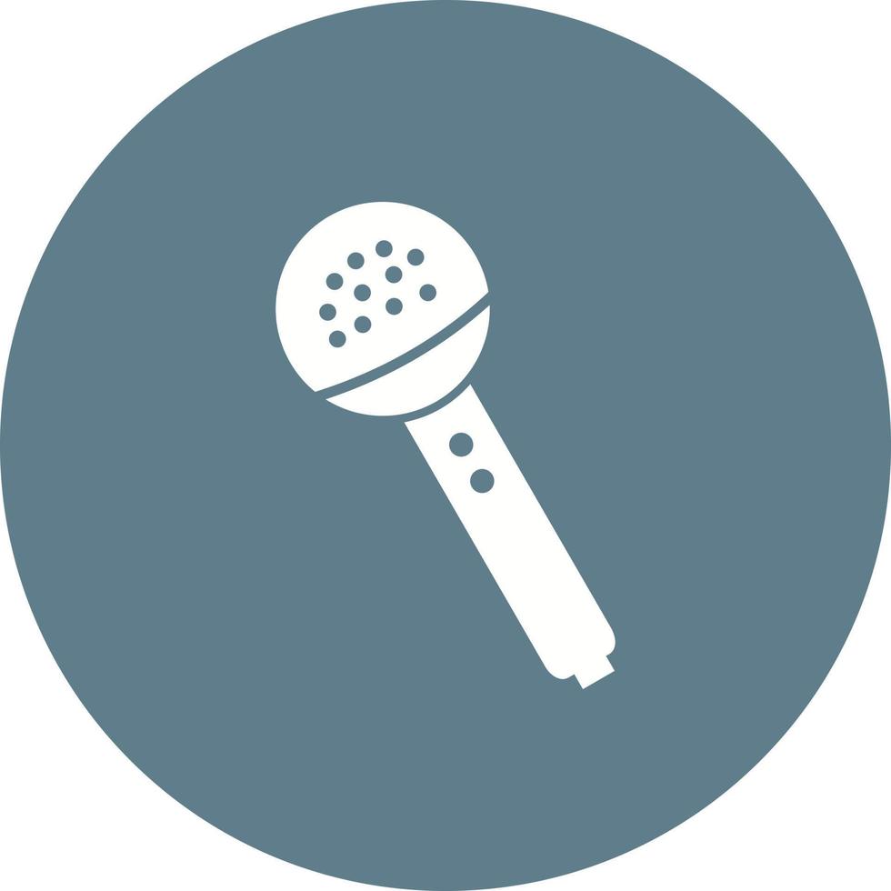 Wireless Microphone Circle Background Icon vector