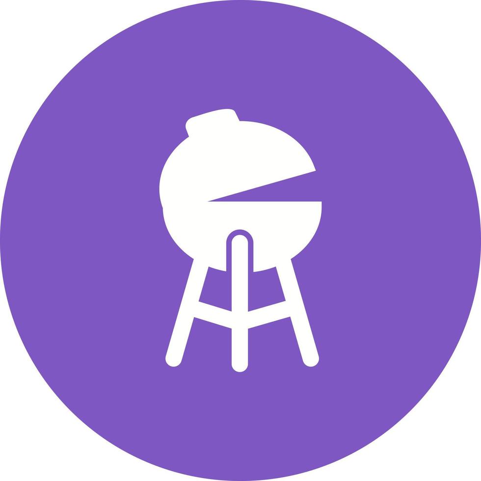 icono de fondo de círculo de barbacoa vector