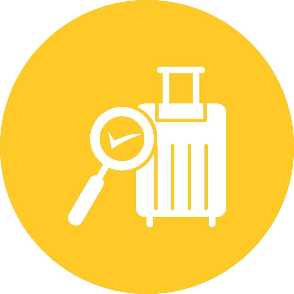 Find Luggage Circle Background Icon vector