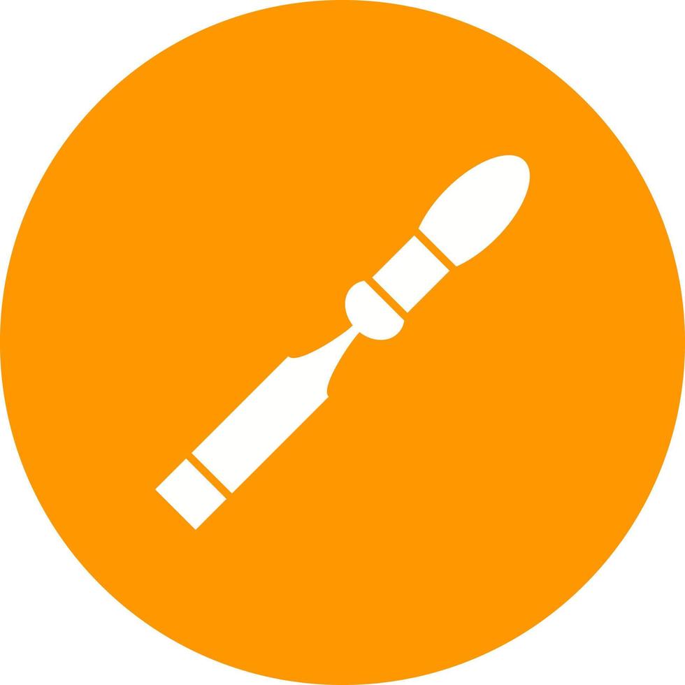 Chisel Circle Background Icon vector