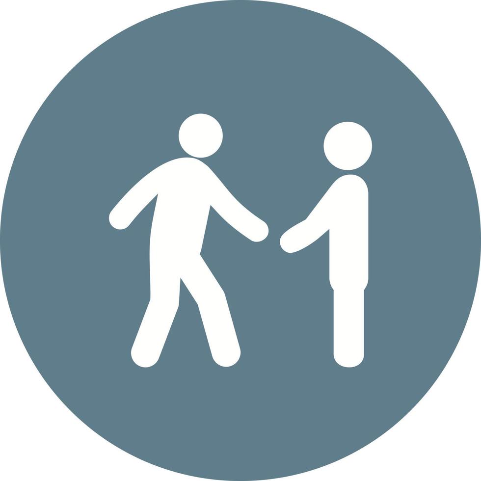 Shaking Hands Circle Background Icon vector