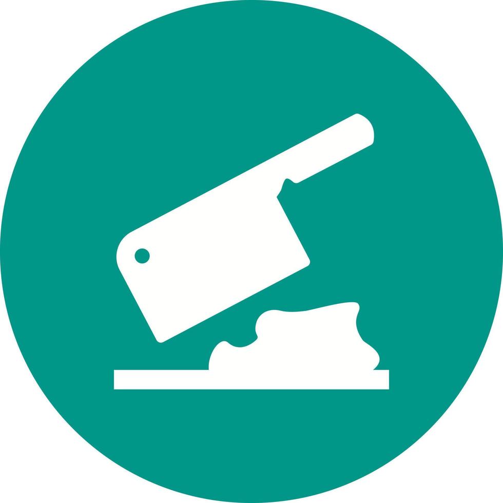 Meat Cutting Circle Background Icon vector