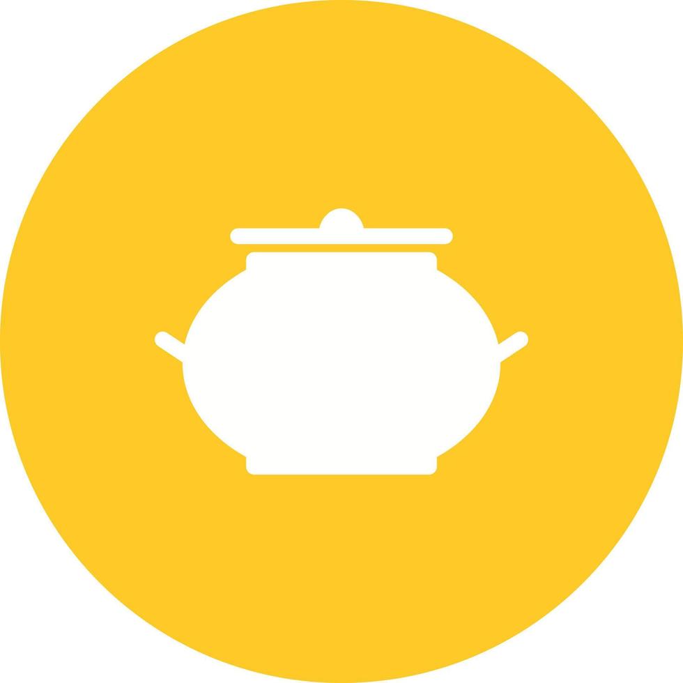 Food Bowl with Lid Circle Background Icon vector