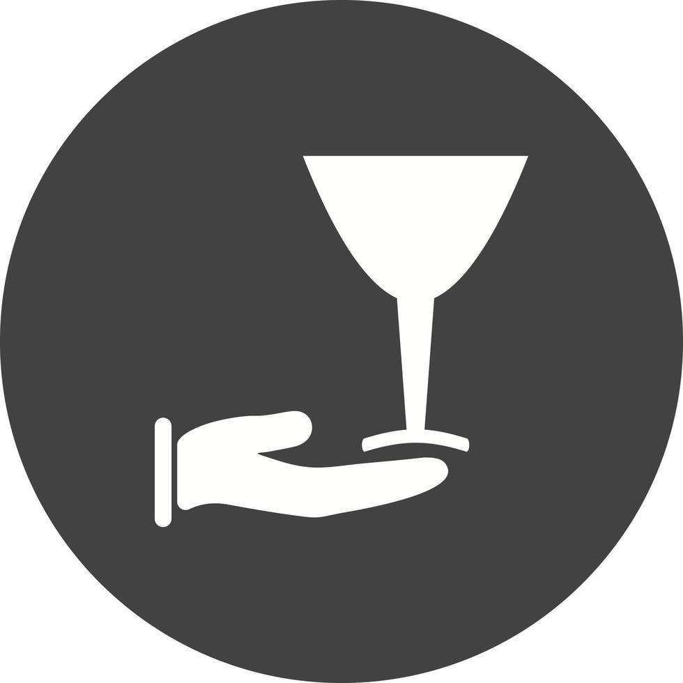 Serve Wine Circle Background Icon vector