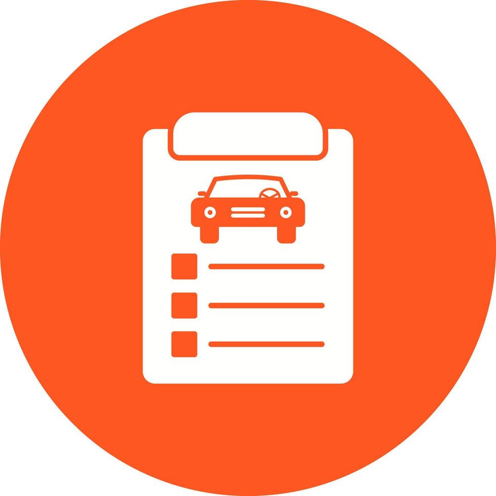Car Items Checklist Circle Background Icon vector