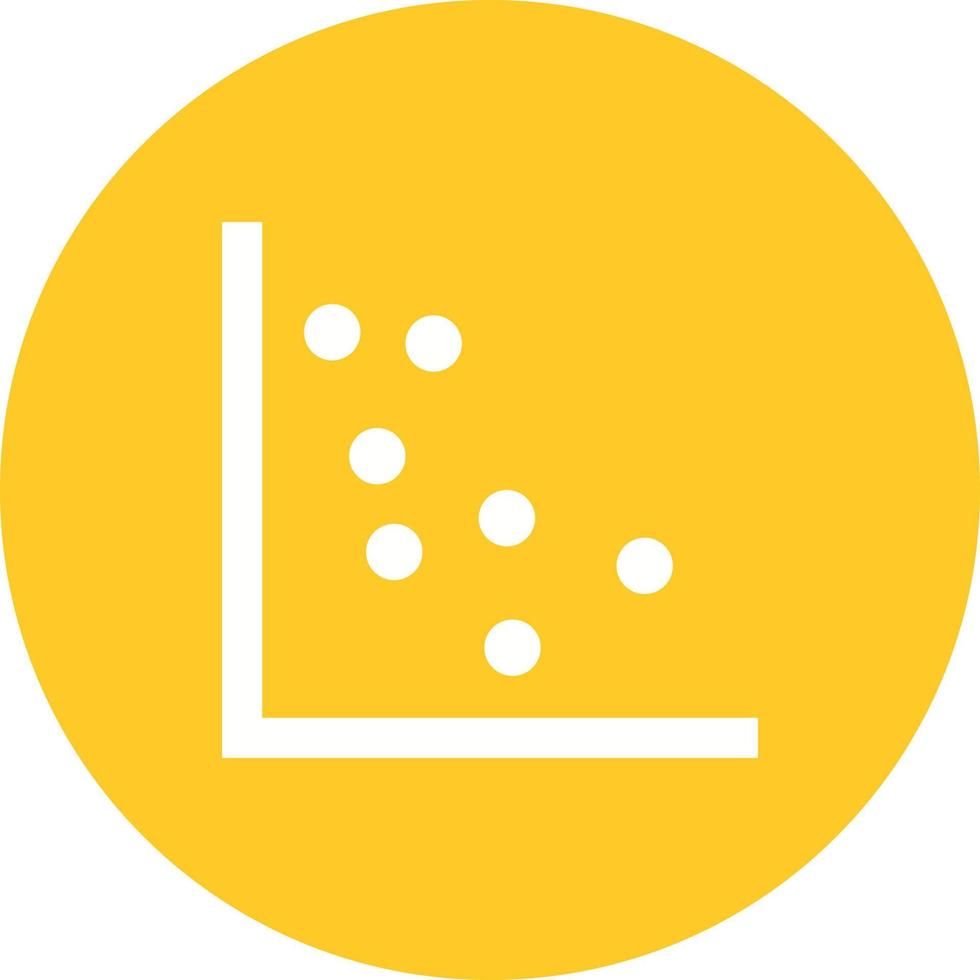 Scatter Plot I Circle Background Icon vector