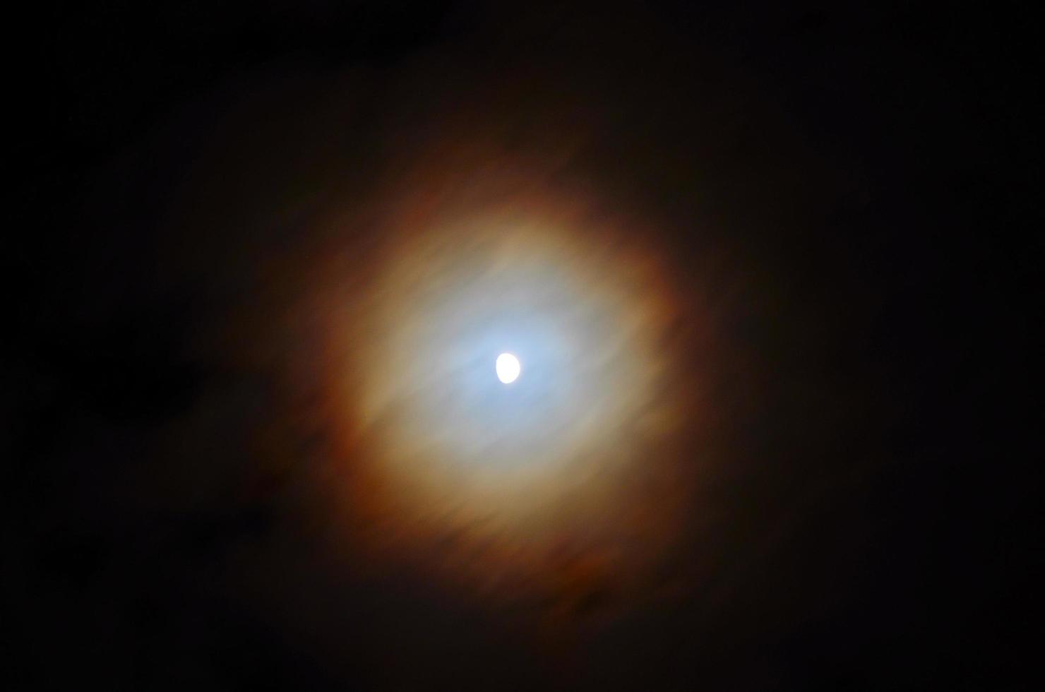 Moon and colorful sparkle photo