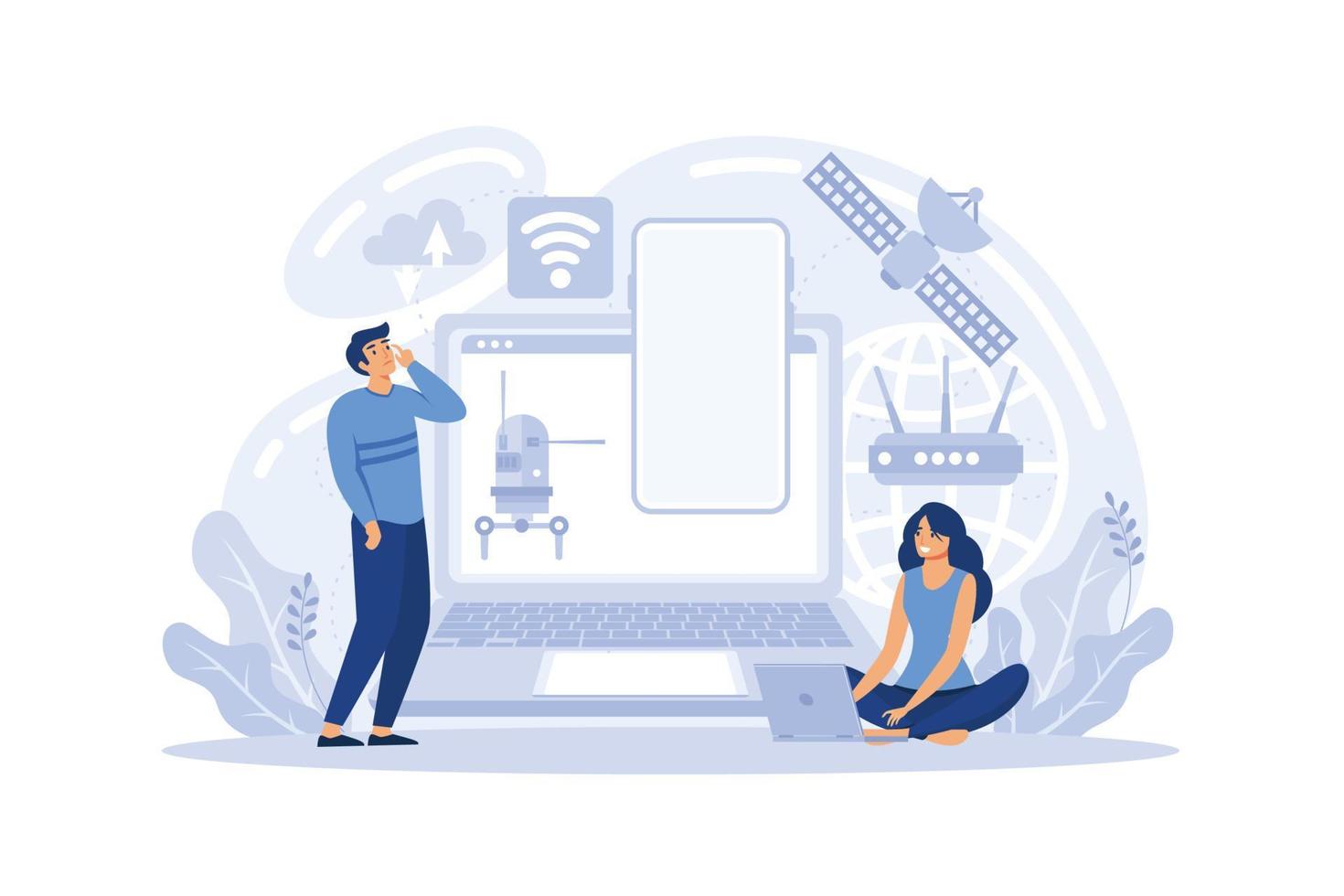 Cloud Computing Services Vector Illustration Concept , Suitable for web landing page, ui, mobile app, editorial design, flyer, banner, and other related occasion