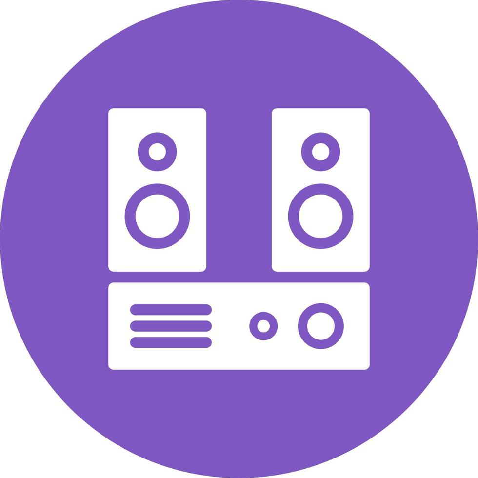 icono de fondo del círculo del sistema de audio vector