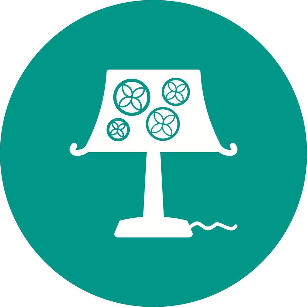 Decoration Lamp Circle Background Icon vector