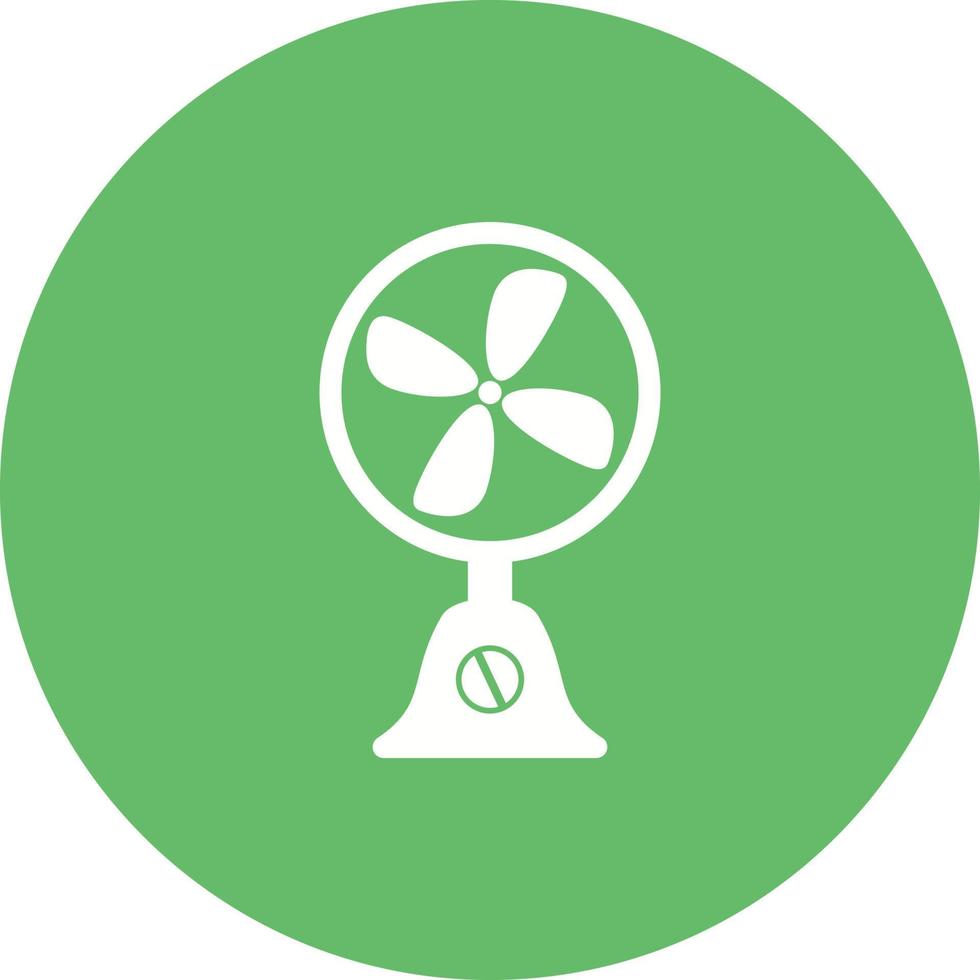Table Fan Circle Background Icon vector