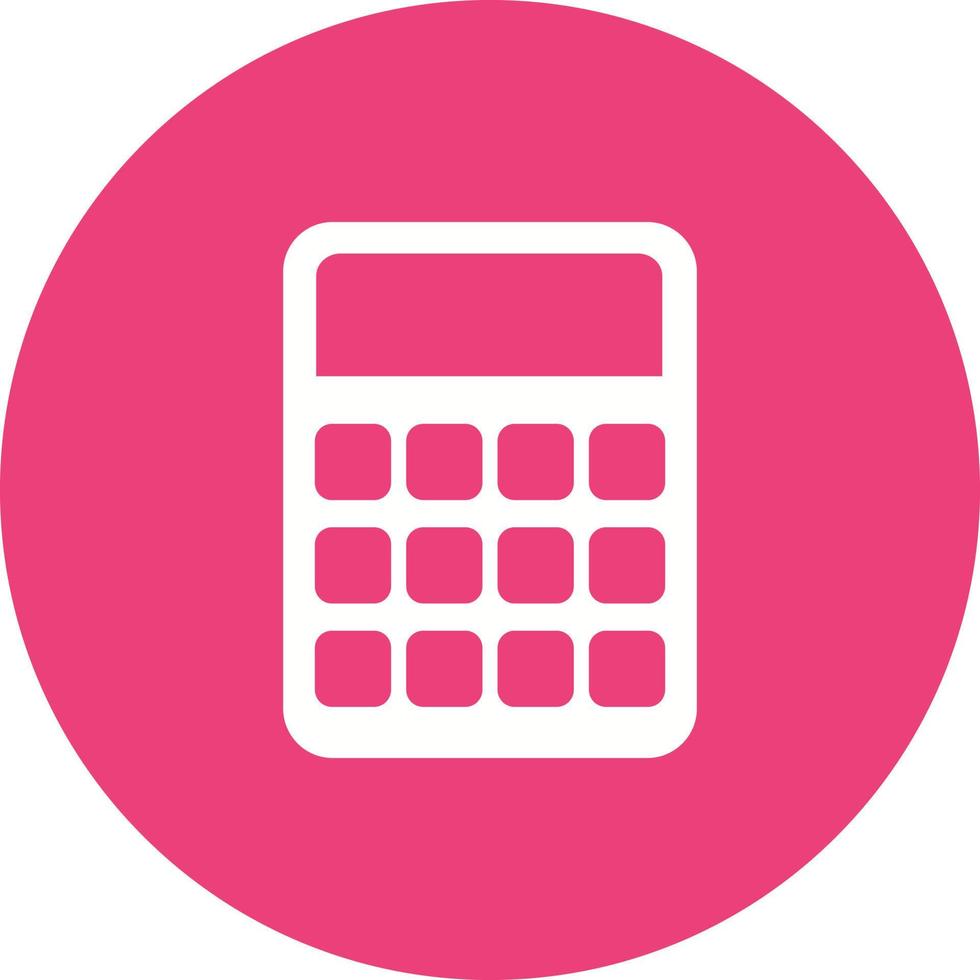 Calculator Circle Background Icon vector