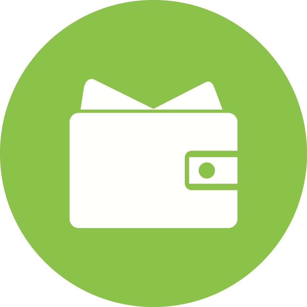 Wallet full of money Circle Background Icon vector