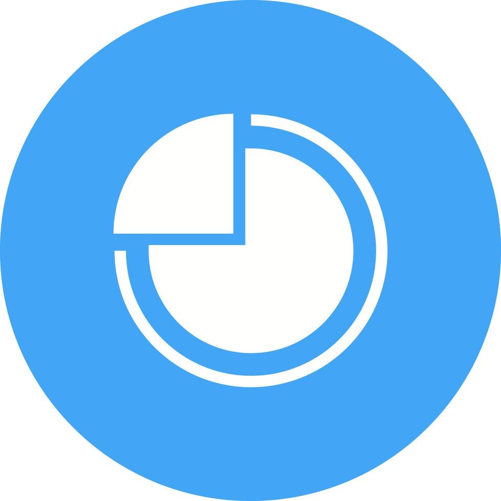 Pie Chart II Circle Background Icon vector