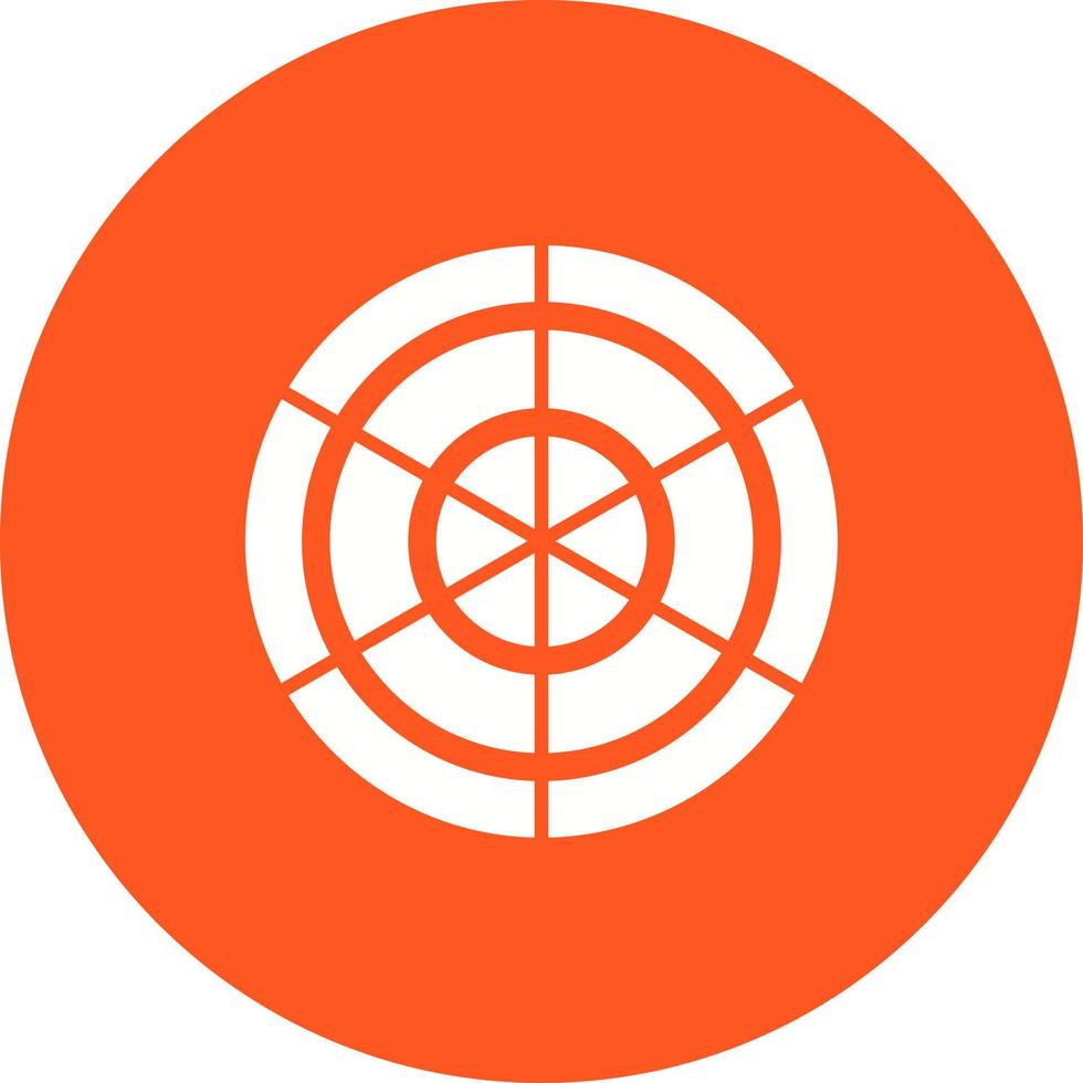 Radar Pie Chart Circle Background Icon vector