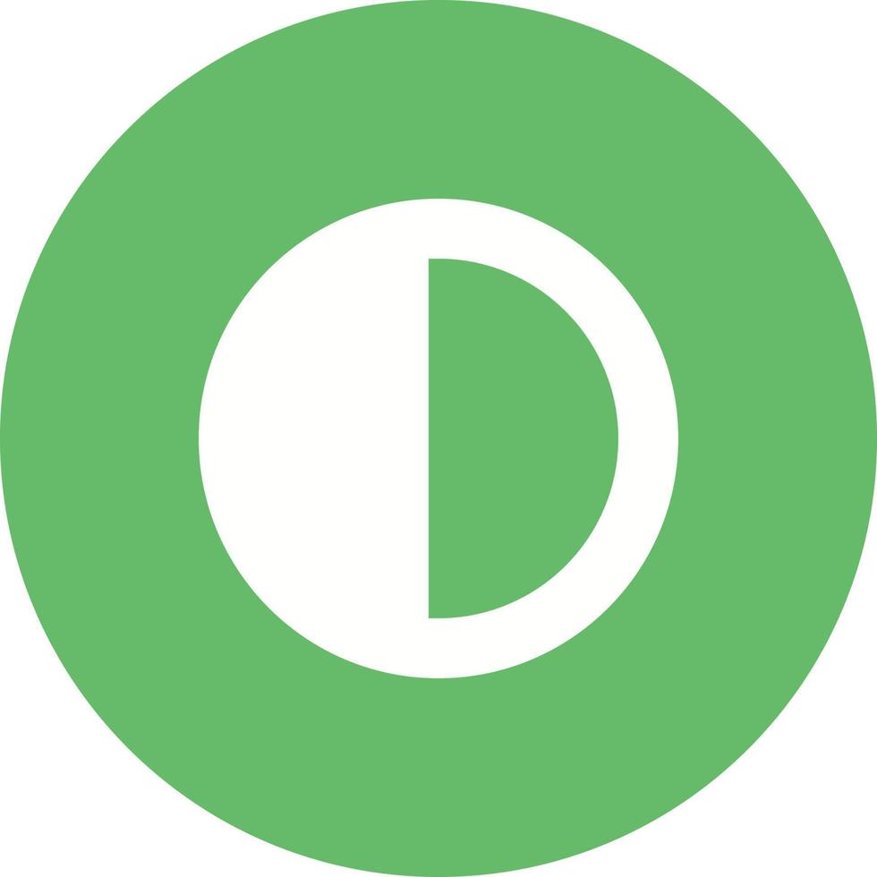 Half Pie Chart Circle Background Icon vector