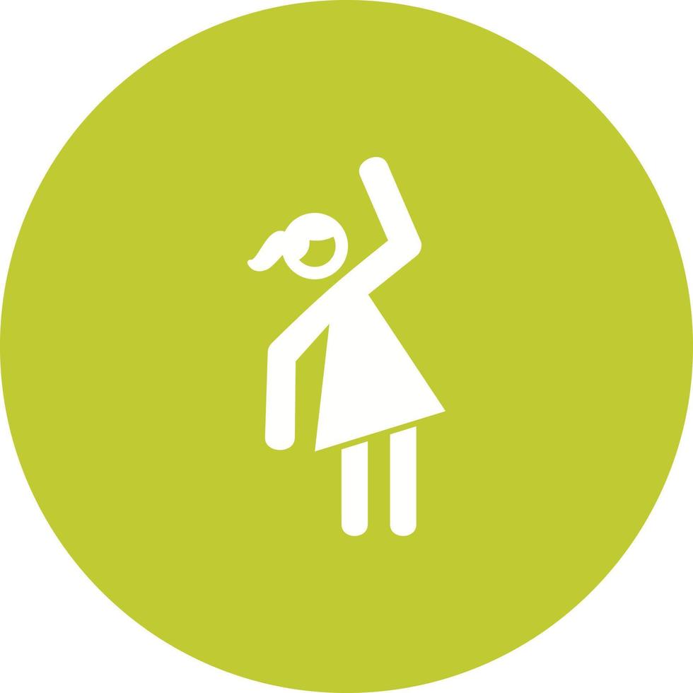 icono de fondo de círculo de ejercicio de mujer vector