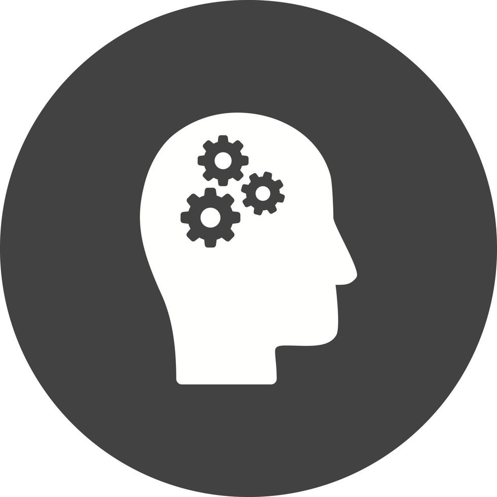 Thought Process Circle Background Icon vector