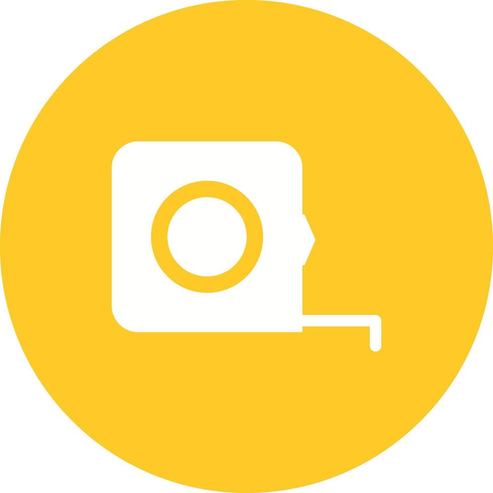 Measure Tape Circle Background Icon vector
