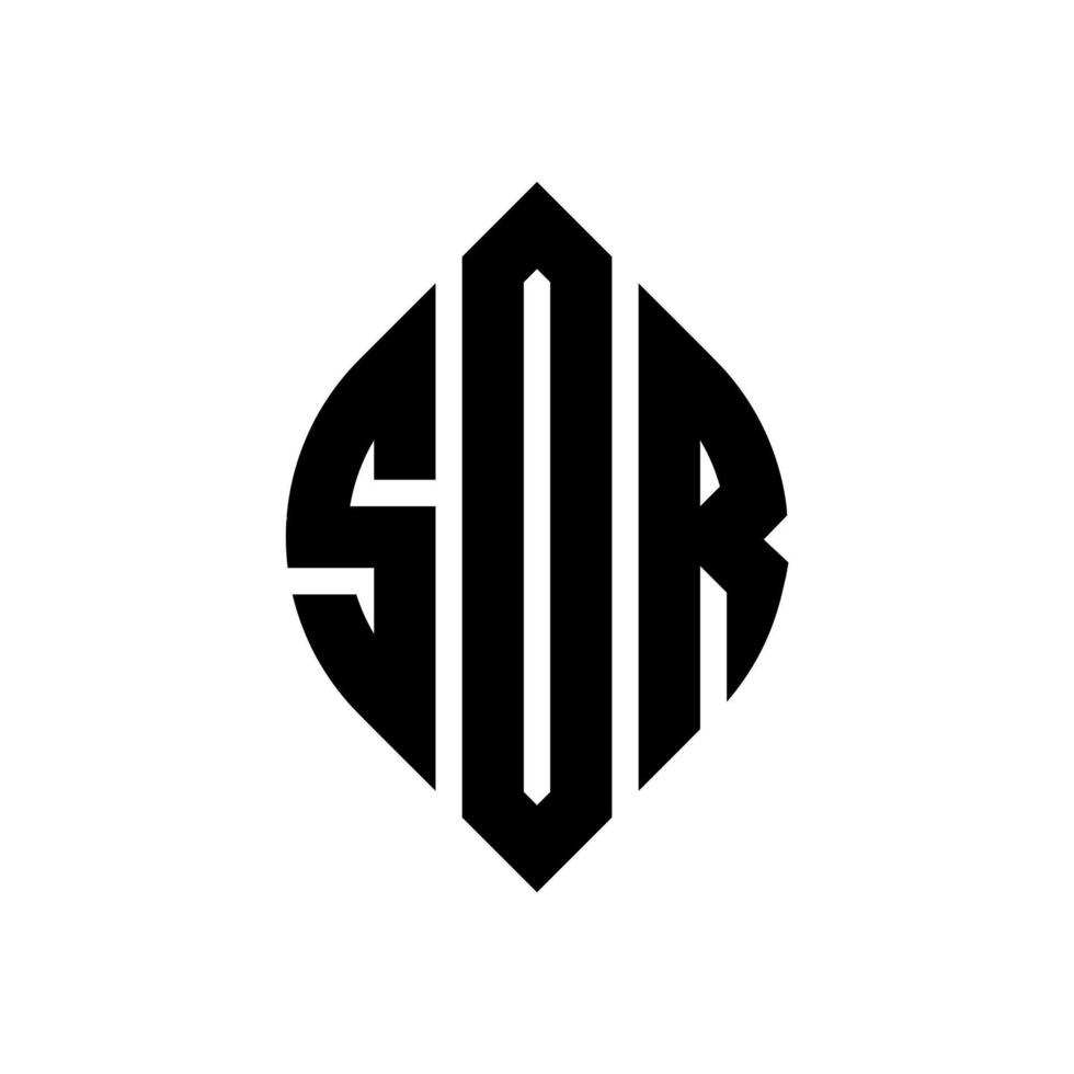 diseño de logotipo de letra de círculo sdr con forma de círculo y elipse. letras de elipse sdr con estilo tipográfico. las tres iniciales forman un logo circular. vector de marca de letra de monograma abstracto del emblema del círculo sdr.