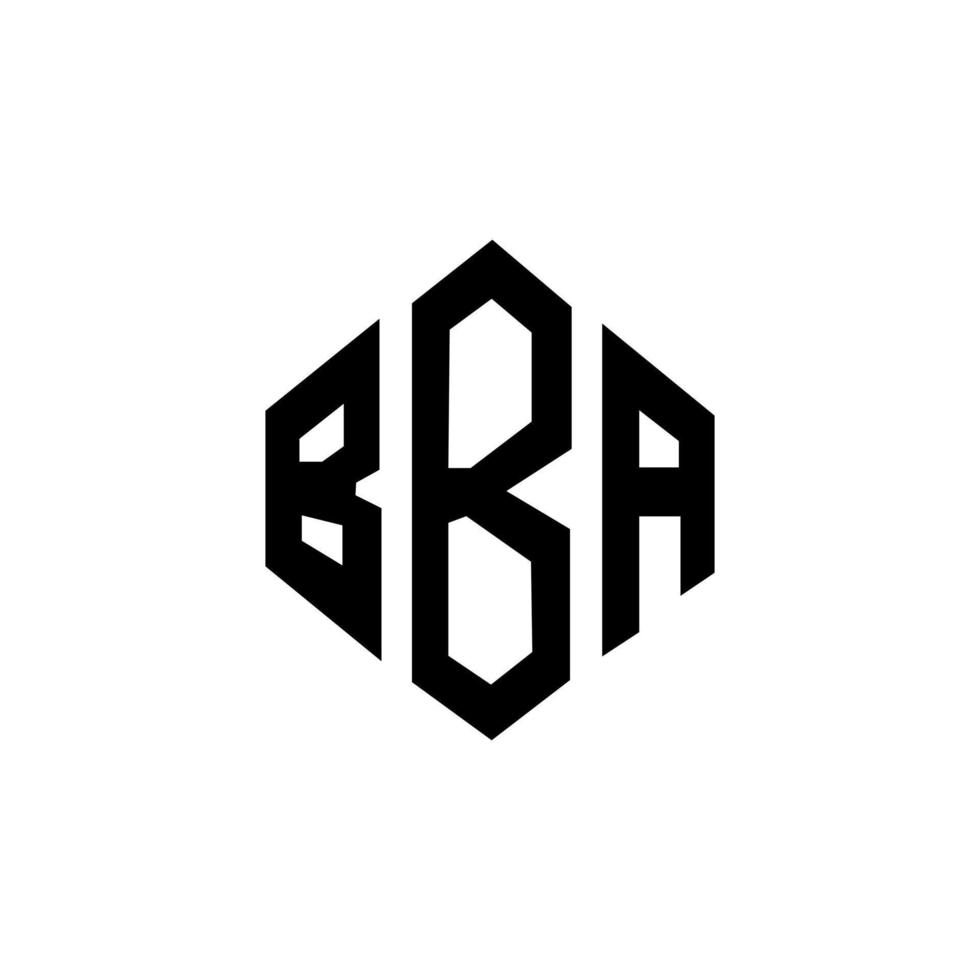 diseño de logotipo de letra bba con forma de polígono. diseño de logotipo de forma de cubo y polígono bba. plantilla de logotipo vectorial hexagonal bba colores blanco y negro. monograma bba, logotipo comercial e inmobiliario. vector