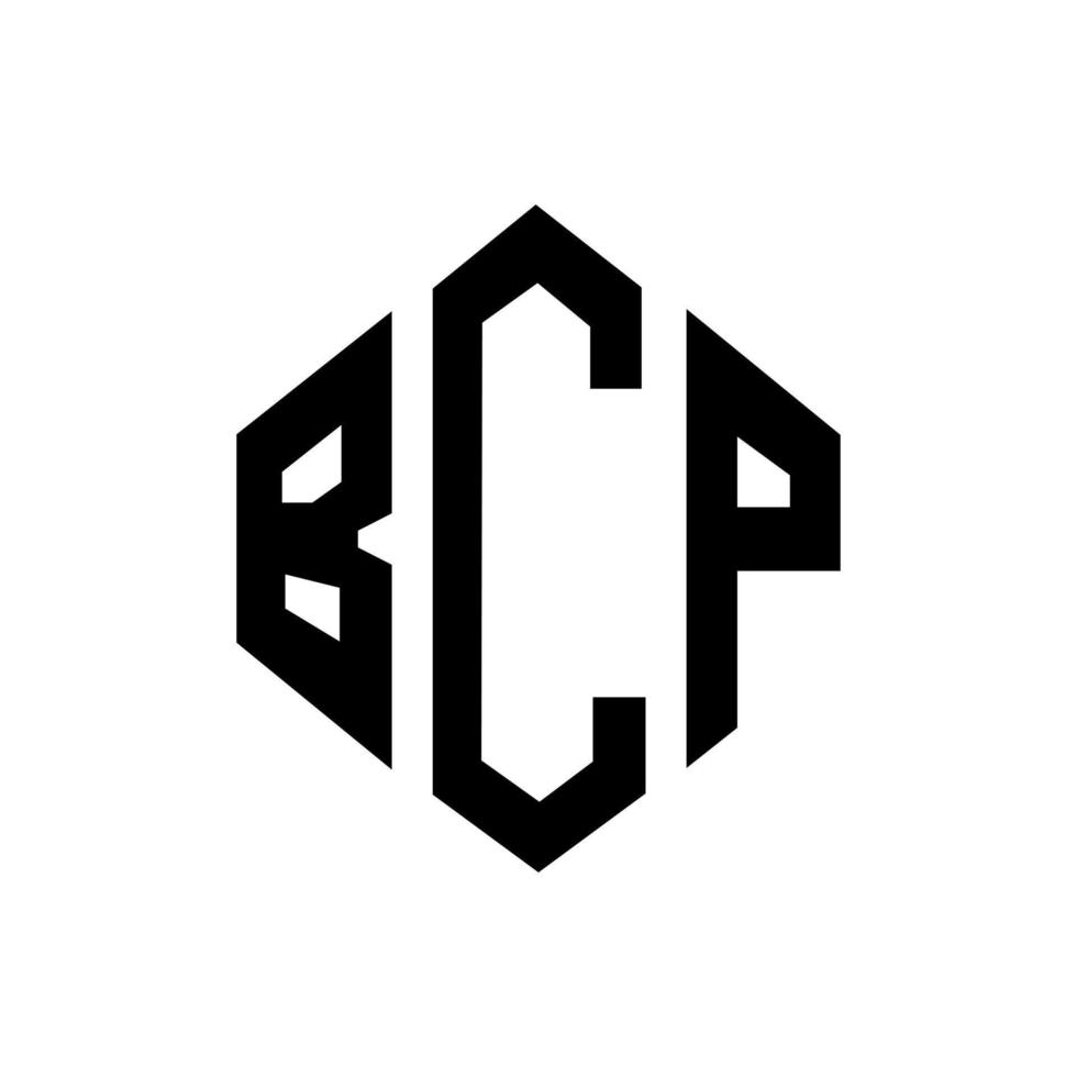 BCP letter logo design with polygon shape. BCP polygon and cube shape logo design. BCP hexagon vector logo template white and black colors. BCP monogram, business and real estate logo.