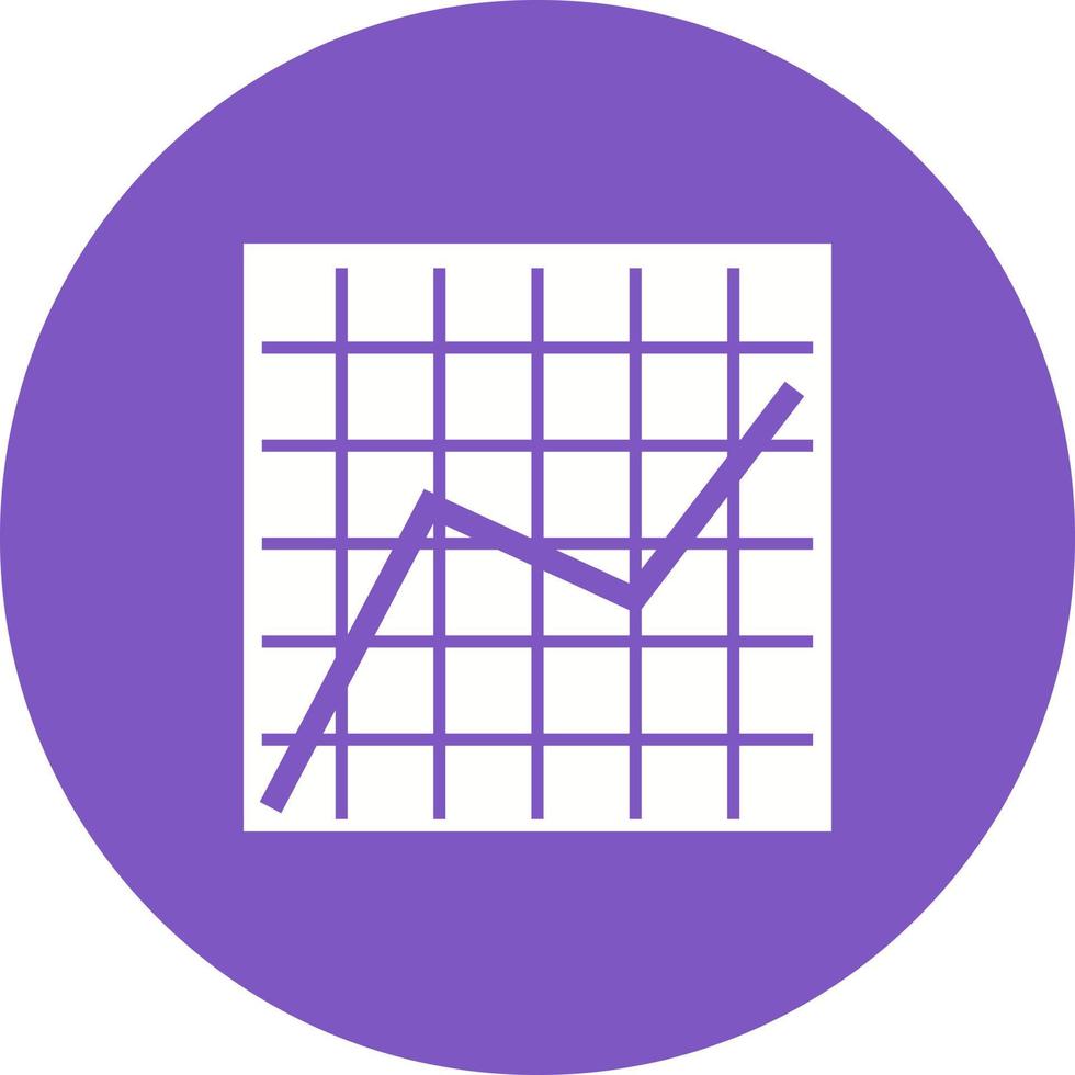 Trend Chart Circle Background Icon vector