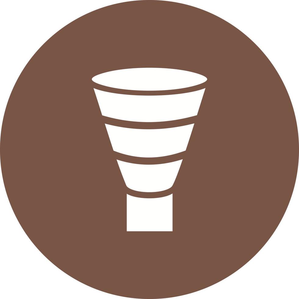 Funnel Chart Circle Background Icon vector