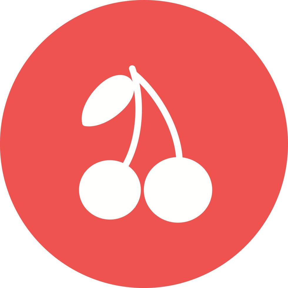Cherries Circle Background Icon vector