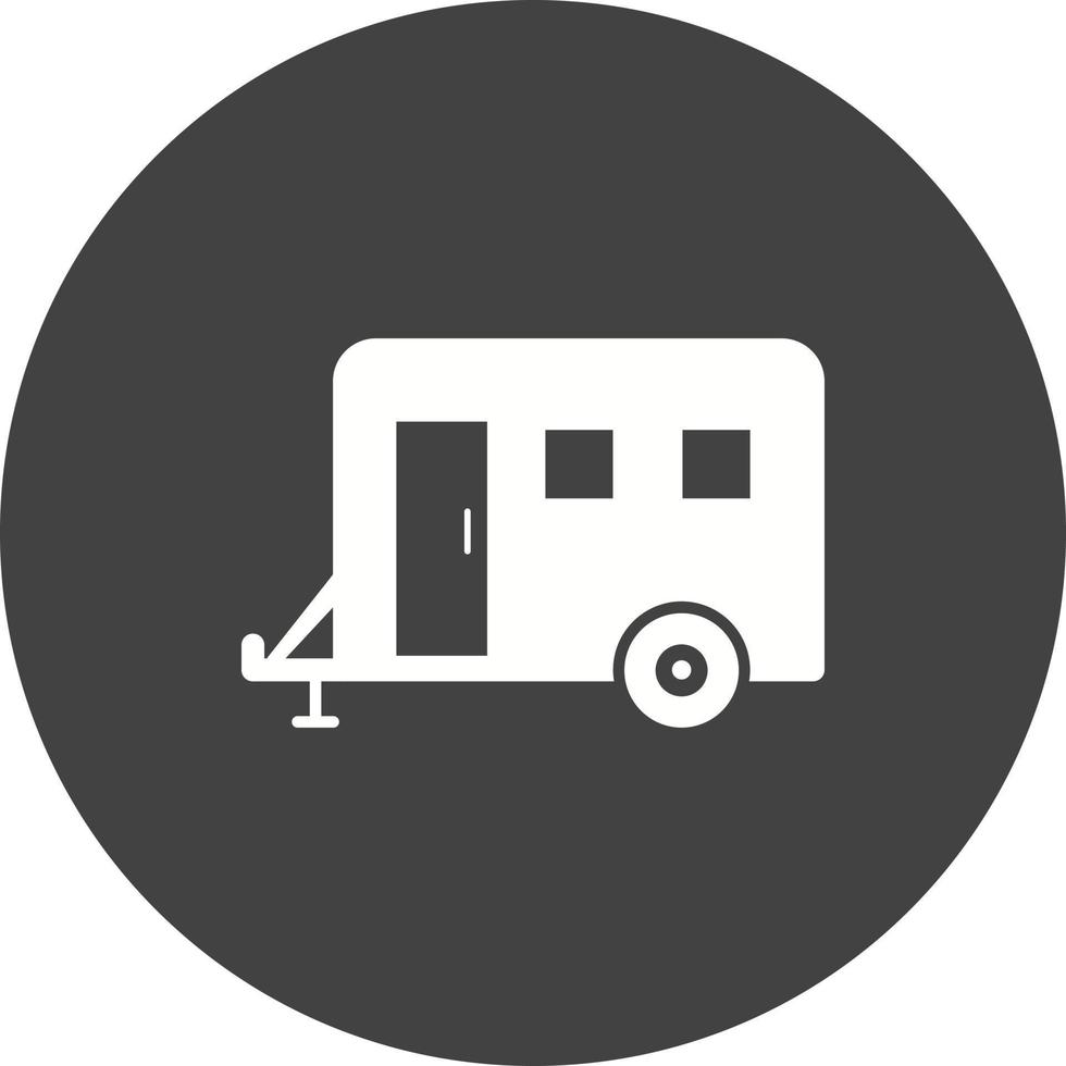 Trailer Circle Background Icon vector